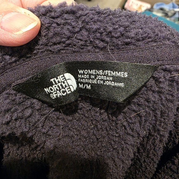 The North Face Women Sweatshirt Medium Purple Crescent Hooded Pockets Cozy Cowl - Picture 10 of 11